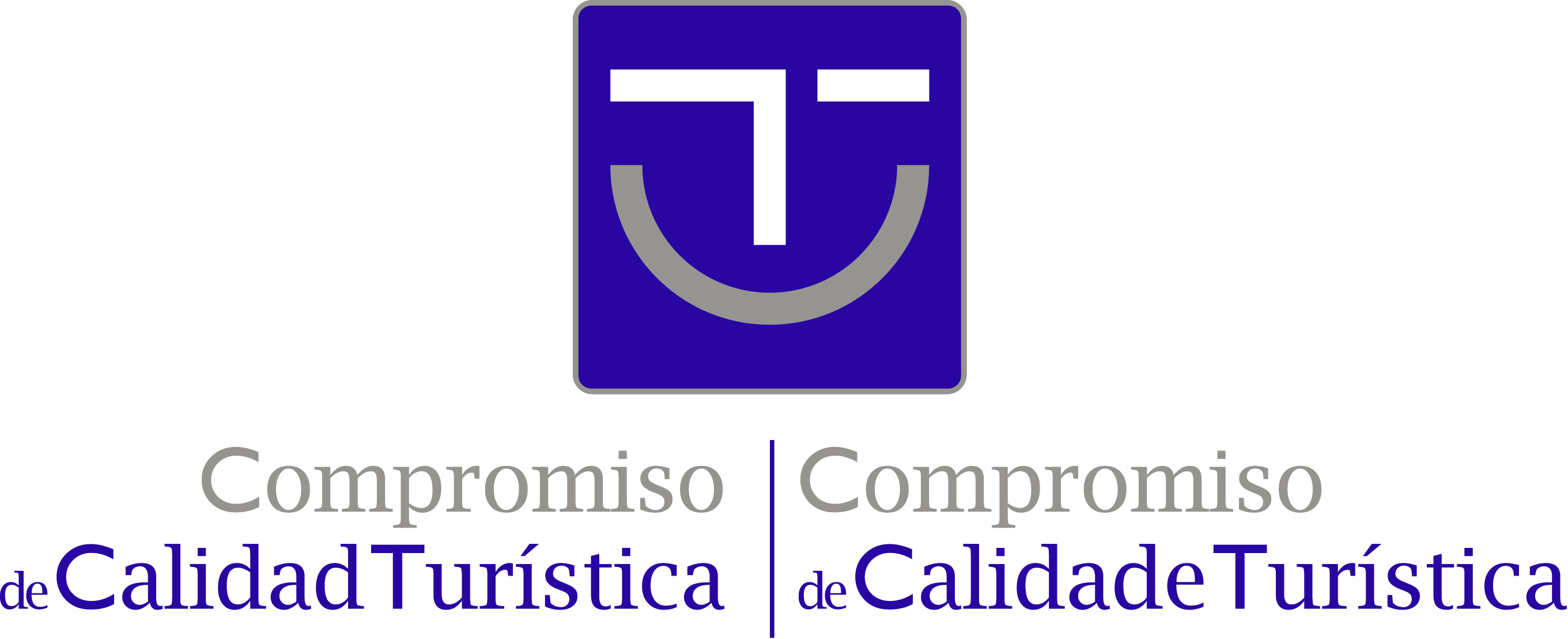 Logotipo horizontal de Compromiso de calidad turística